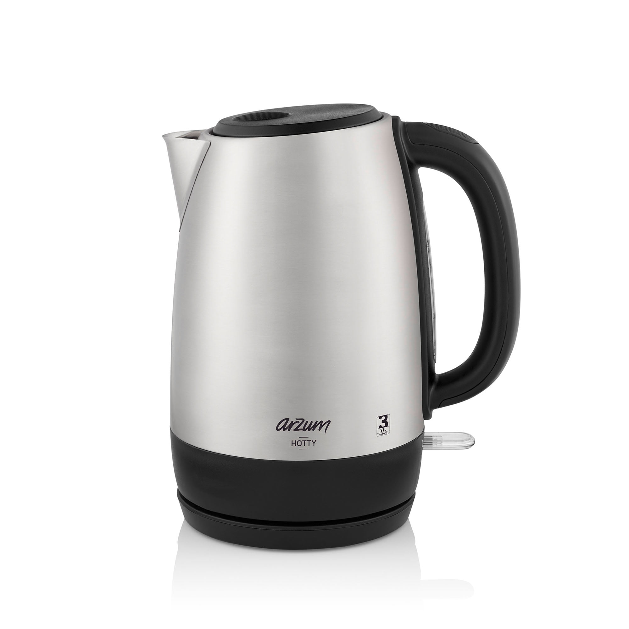 Introducing the Arzum Hotty Kettle, an essential addition to professional kitchens in hotels, healthcare centres, student accommodations, and more. With a robust 2200W heating element, this kettle brings water to a boil quickly and efficiently. The 1.7-litre capacity is perfect for making multiple cups of tea, coffee, or other hot beverages, meeting the needs of your guests or residents. The cordless design offers convenience and portability, while the stainless-steel concealed resistance and washable filter provide durability and clean water. The 360° rotatable base allows easy handling from any angle, and the automatic shut-off and boil-dry protection features add safety. Finished in stylish Inox, the Arzum Hotty Kettle combines performance and elegance.