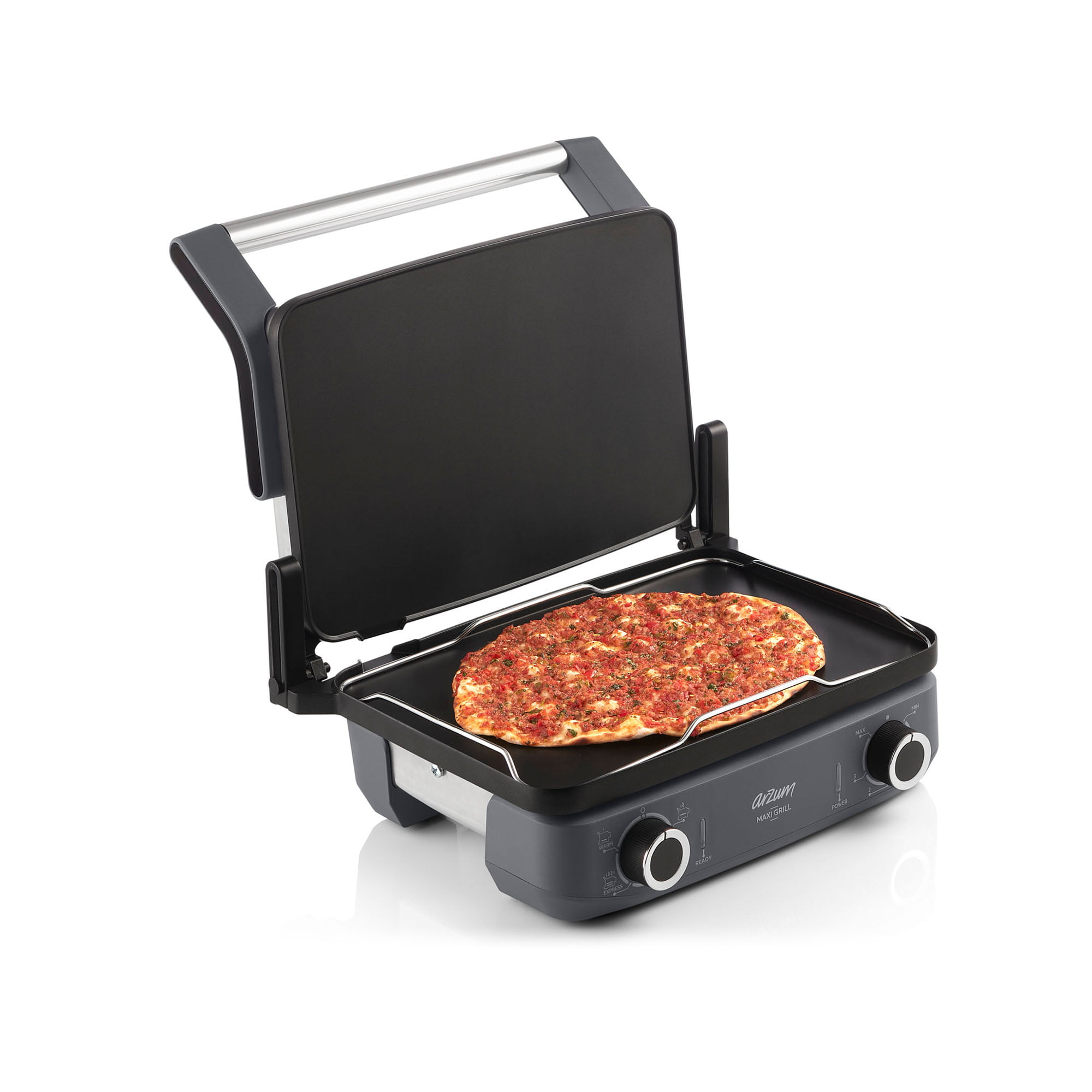 Equip your facility's kitchen with the Arzum Maxi Grill Multi-Functional Cooker. Ideal for hotels, healthcare centres, student accommodations, and more, this cooker features a powerful 2200W motor and a durable stainless-steel body. The accurate thermostat control and anti-slip feet provide precise and safe cooking. The top and bottom heat control allows for even cooking, while the illuminated indicator shows when the cooker is ready. Perfect for grilling, roasting, and more, the Arzum Maxi Grill combines style and efficiency for your culinary tasks.
