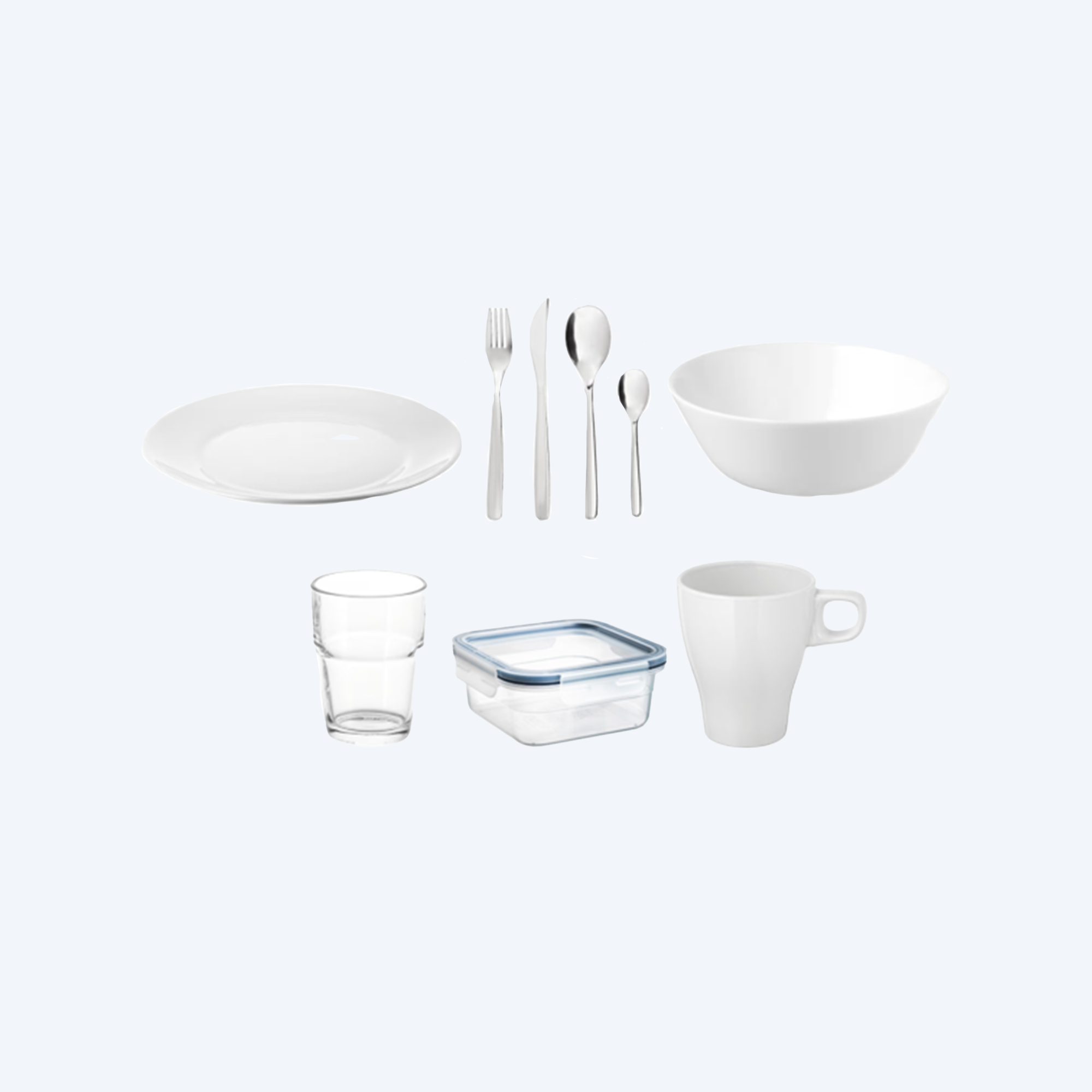Introducing our On-Board Kitchen Pack, which is ideal for short-term stays in apartments, student accommodations, hotels, and more. This all-in-one set provides essential kitchenware, making cooking convenient and efficient for your guests or residents.